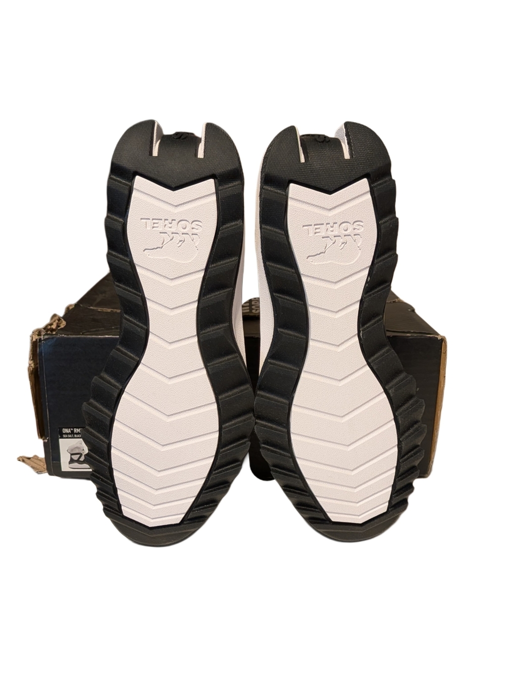 Sorel Ona RMX Glacy WP 1988611-3Sorel Women's White and Black Fur-Trim Snow Boot - Picture 4 of 9